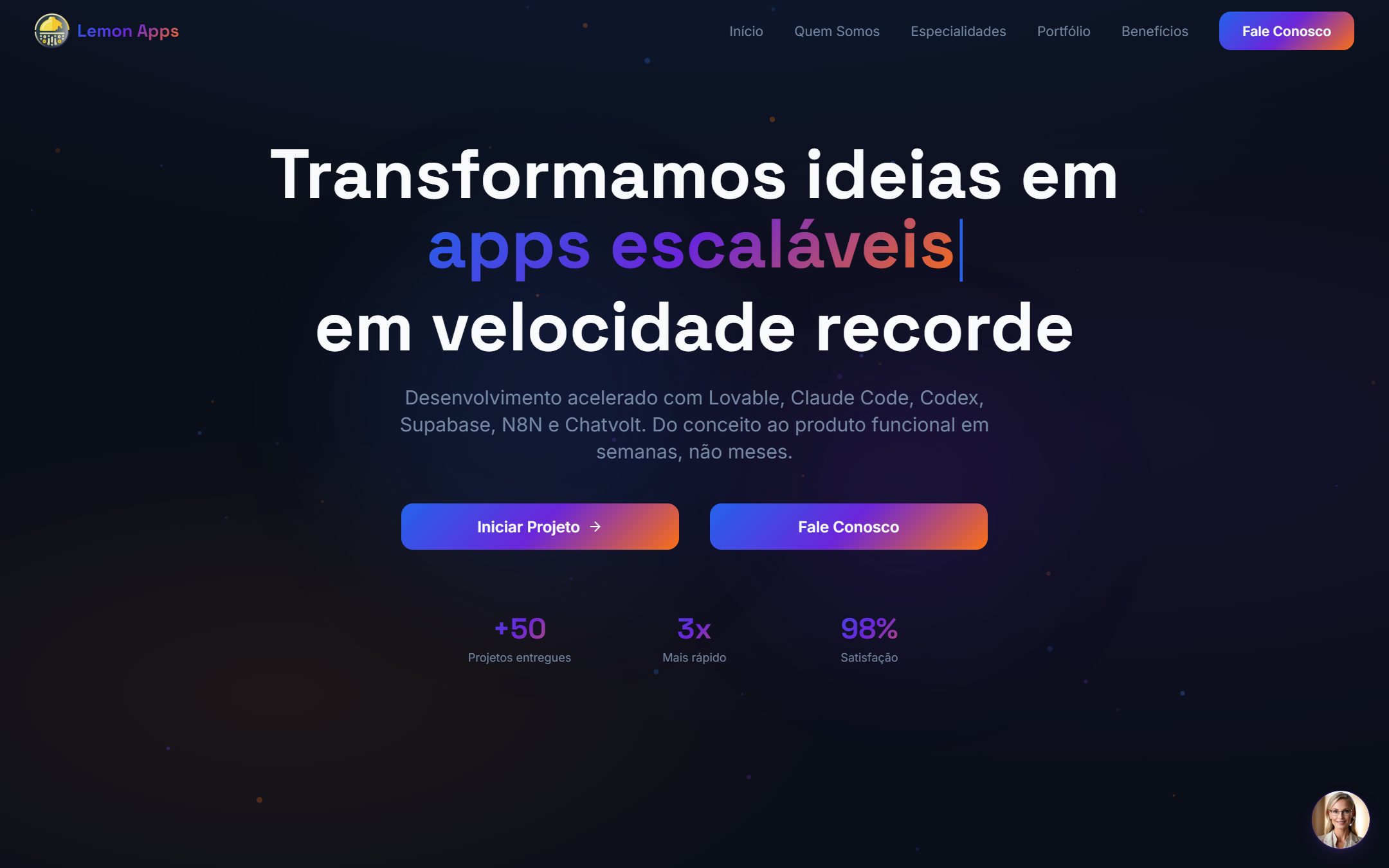 Site da Lemon Apps