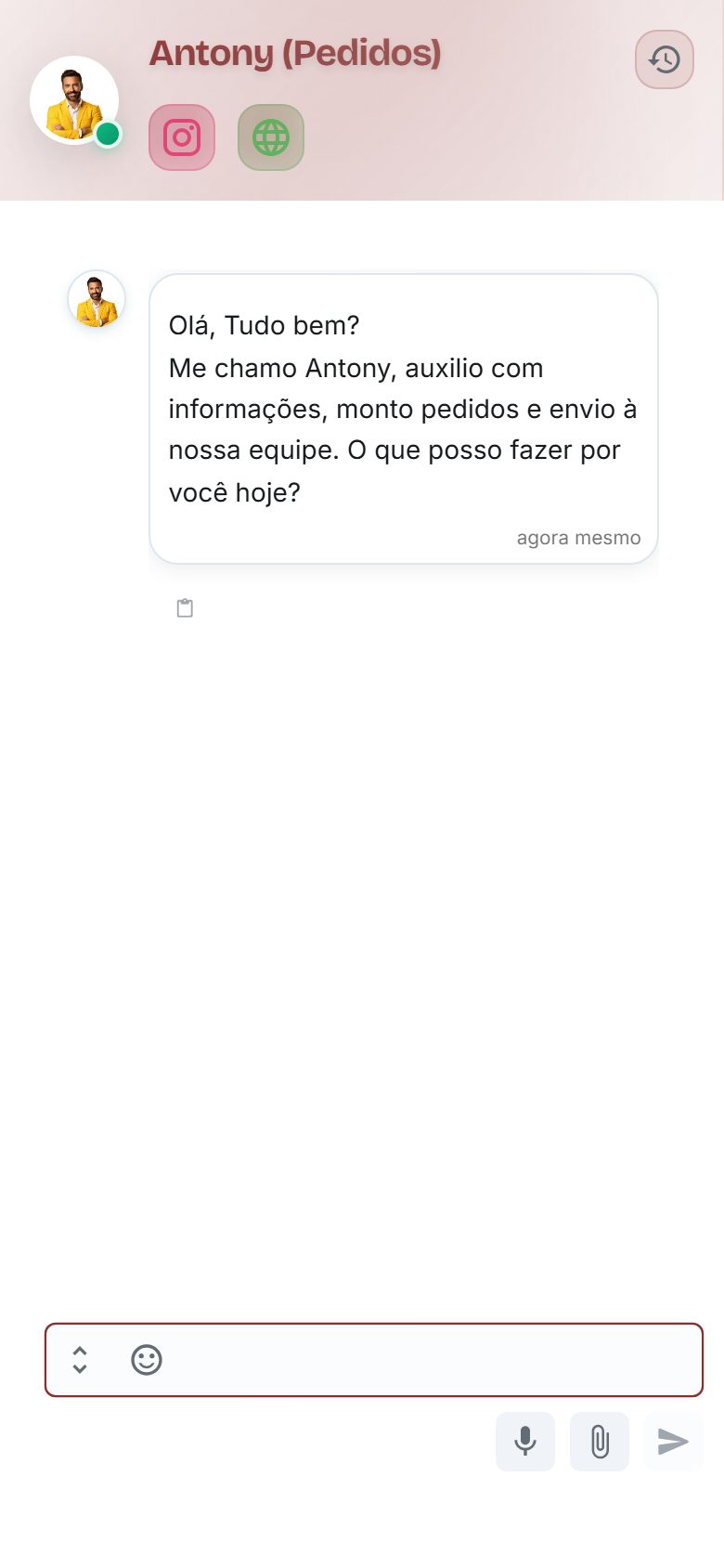 Agente de pedidos